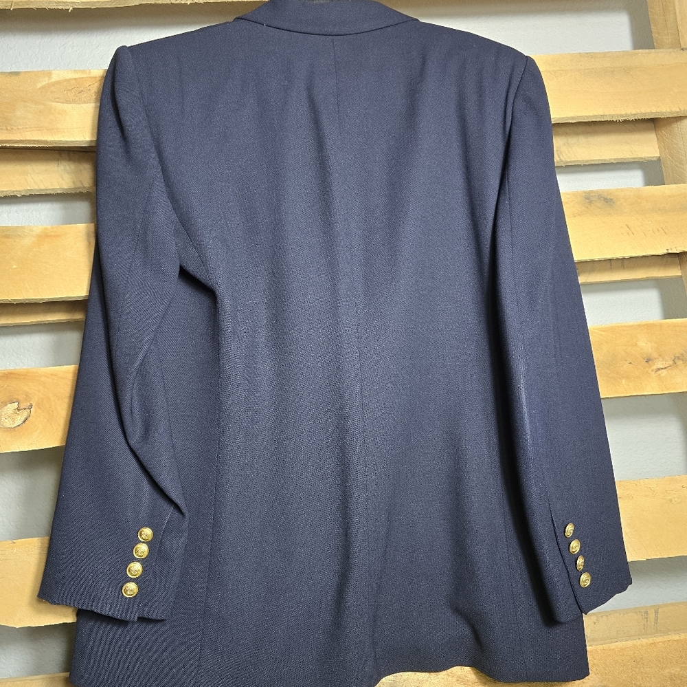 Lauren Ralph Lauren Dark Blue Blazer with Gold Accents - Picture 6 of 9
